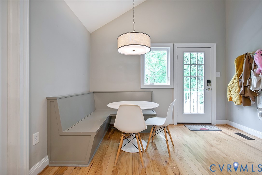 3111 Middlewood Road Midlothian, VA 23113 - Photo 12 of 45 Dining area featuring a built-in banquette, vaulte
