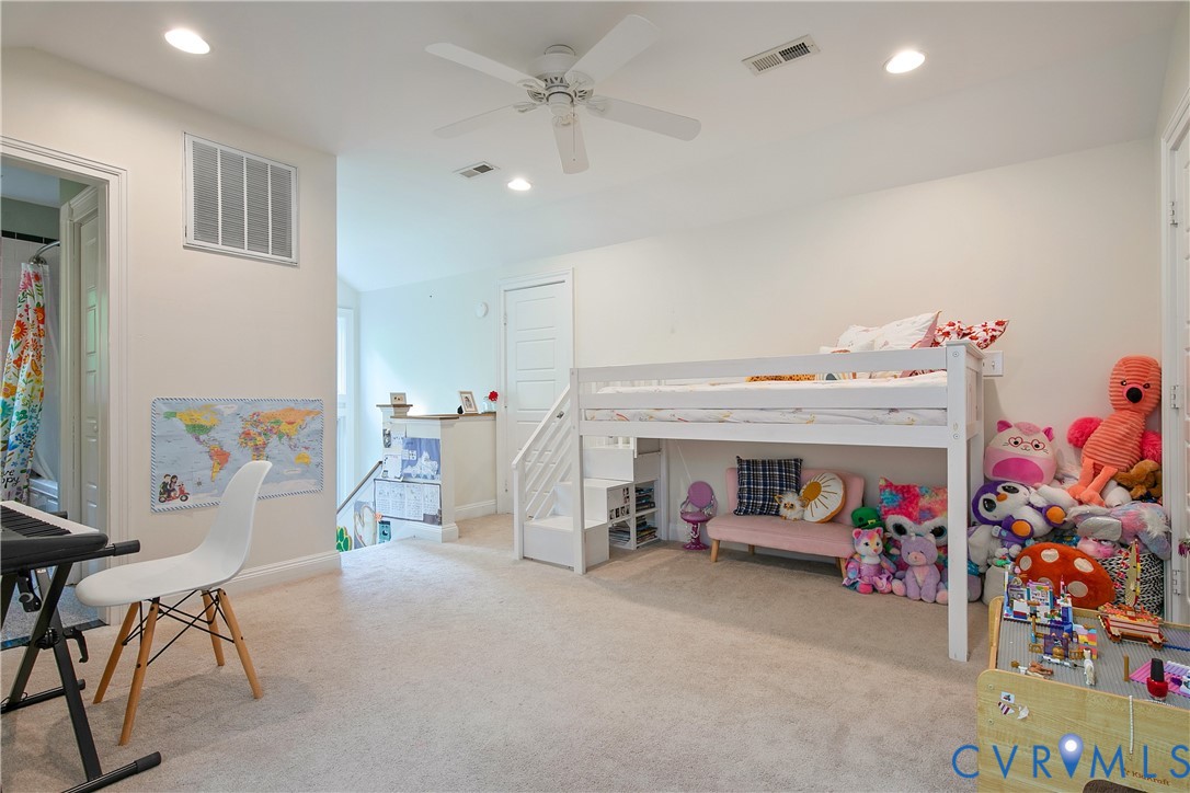 3111 Middlewood Road Midlothian, VA 23113 - Photo 32 of 45 Carpeted room featuring a white ceiling fan with l