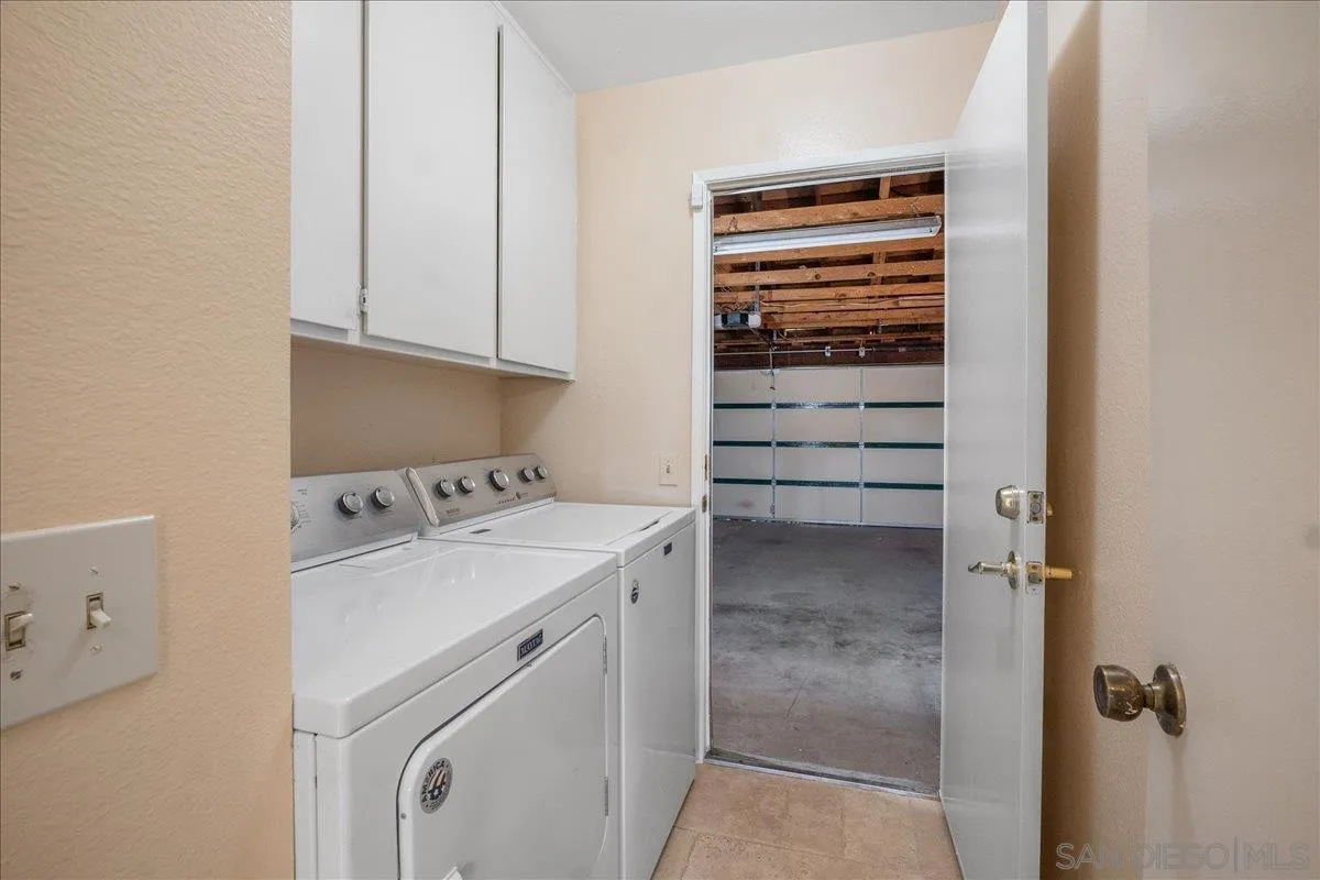 17526 St Andrews Drive Poway, CA 92064 - Photo 42 of 55 a view of storage and utility room with washer and dryer