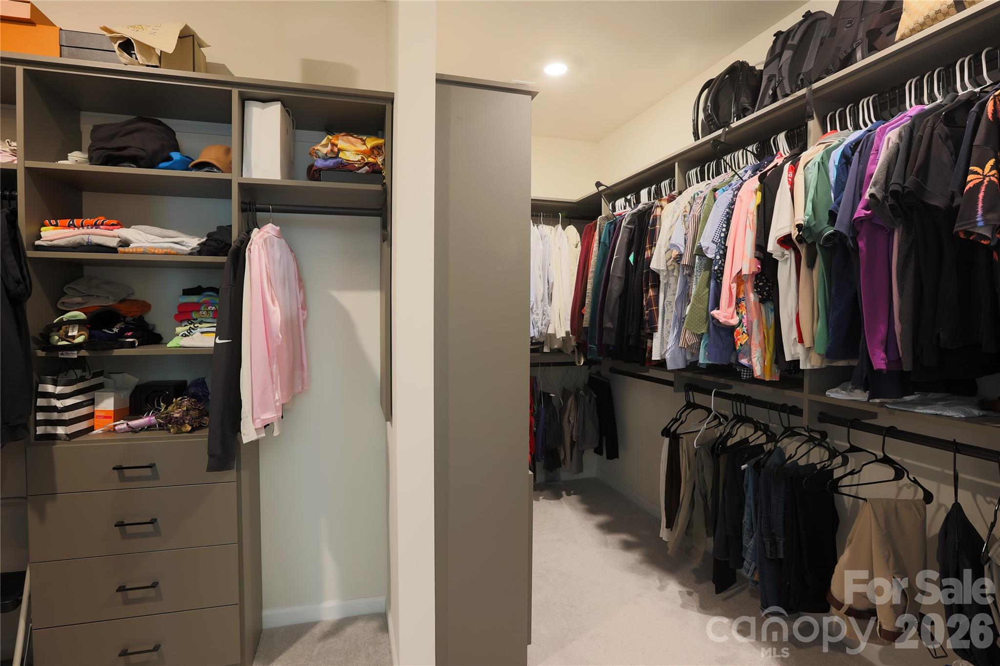 2936 Haley Circle Davidson, NC 28036 - Photo 31 of 45 a view of walk in closet with clothes and shoes