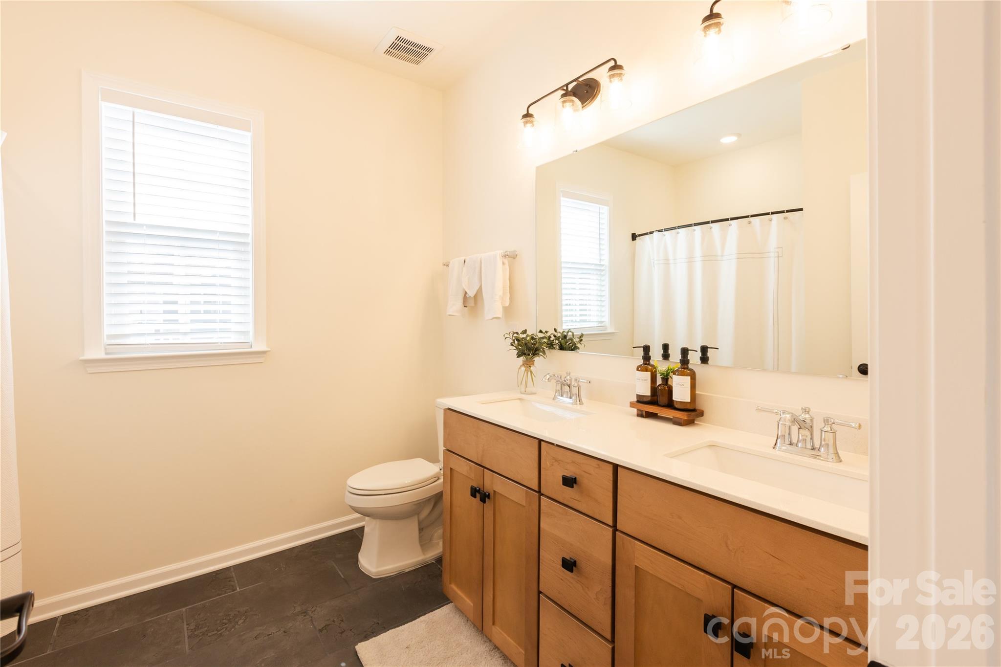 2936 Haley Circle Davidson, NC 28036 - Photo 36 of 45 a bathroom with a sink a toilet and a mirror