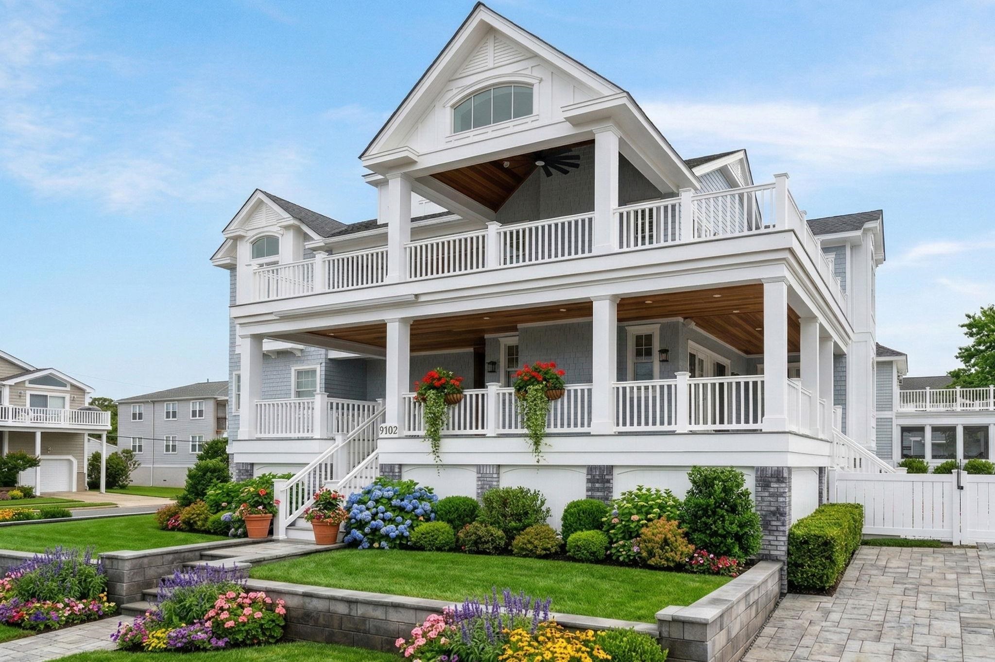 9102 3rd Stone Harbor, NJ 08247 - Photo 1 of 24 a front view of a house with a yard