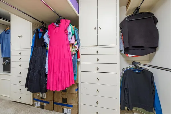 a view of a walk in closet