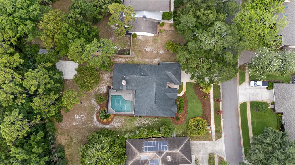 3372 Brian Road South Palm Harbor, FL 34685 - Photo 38 of 45 an aerial view of a house with a yard and garden