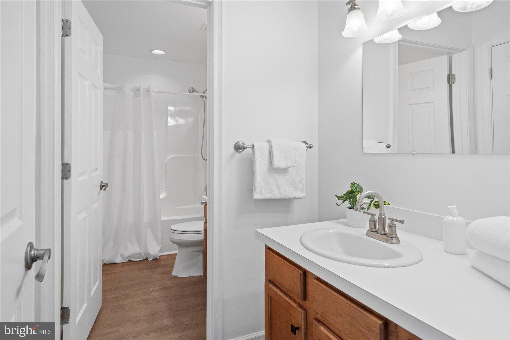 313 Homberg Avenue Baltimore, MD 21221 - Photo 38 of 47 a bathroom with a sink toilet a shower and a mirror