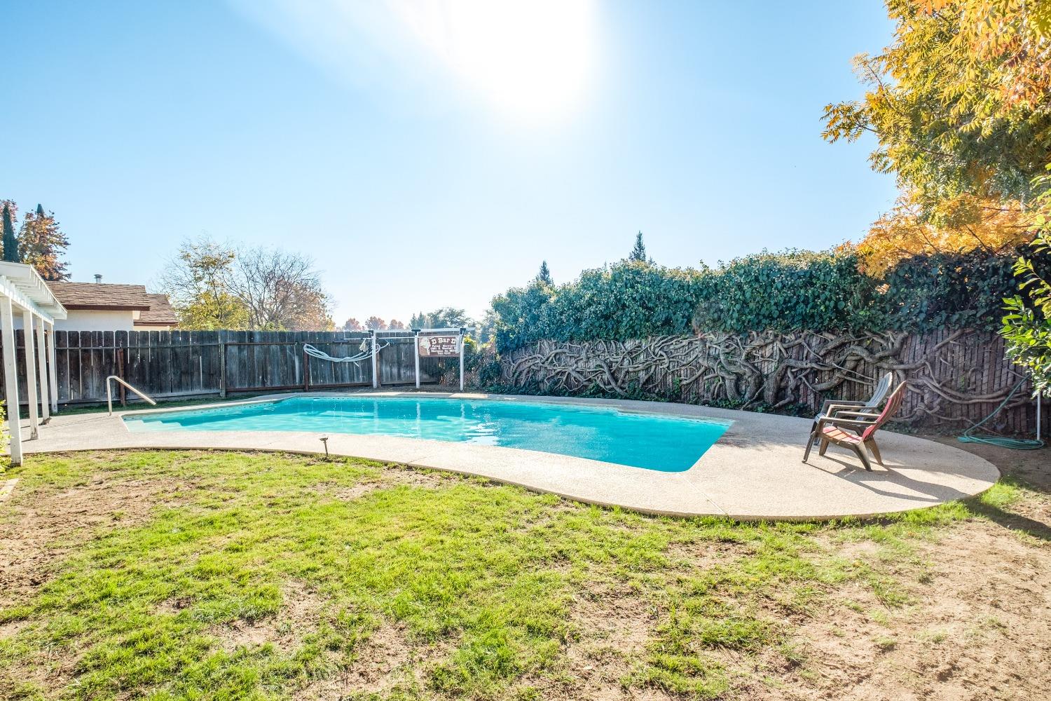 172 West Swift Avenue Clovis, CA 93612 - Photo 18 of 22 a view of a swimming pool with a yard