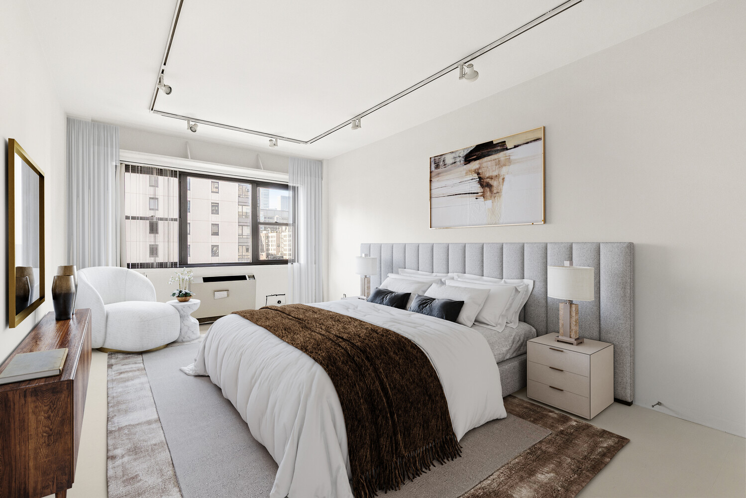 165 East 72nd Street, Unit 11C Manhattan, NY 10021 - Photo 6 of 12 a bedroom with bed and a window