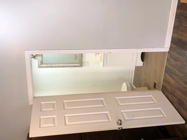 a view of front door