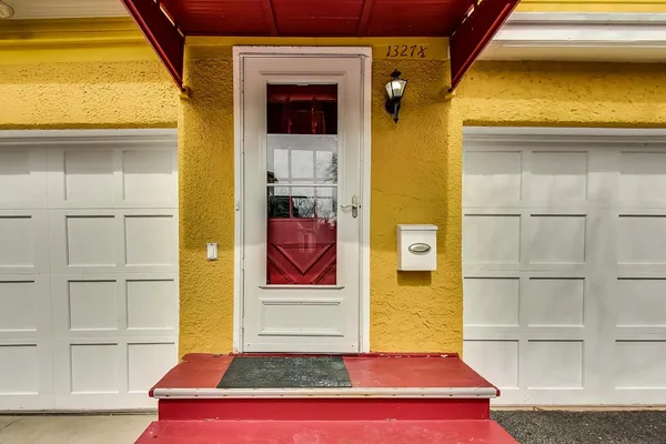 a view of a door of the house