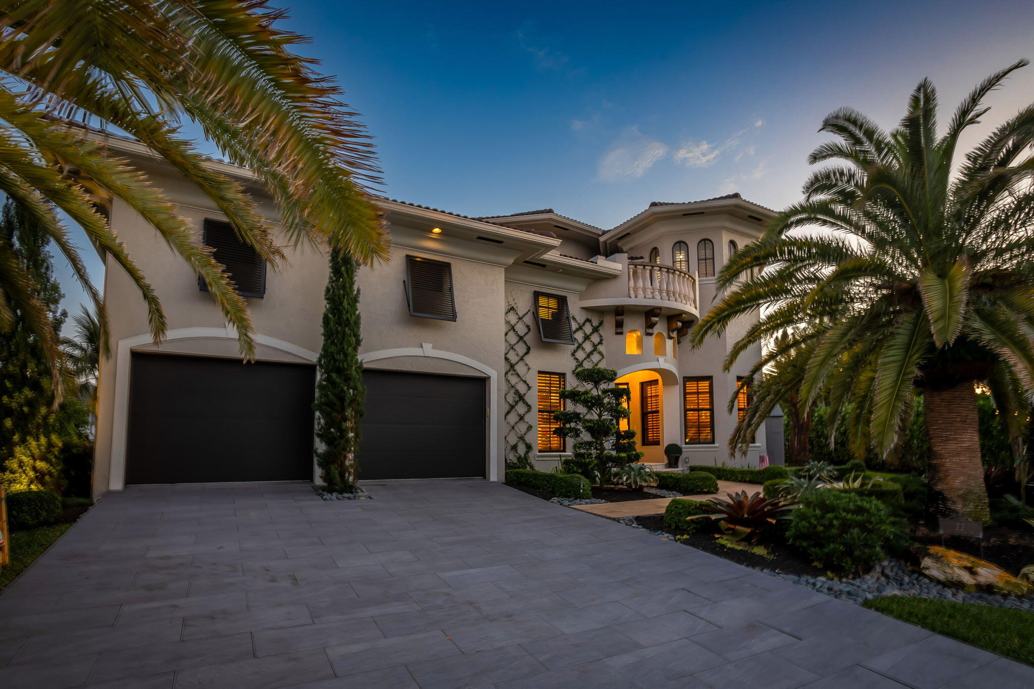 22 Eleuthera Drive Ocean Ridge, FL 33435 - Photo 83 of 92 Twilight Front Exterior