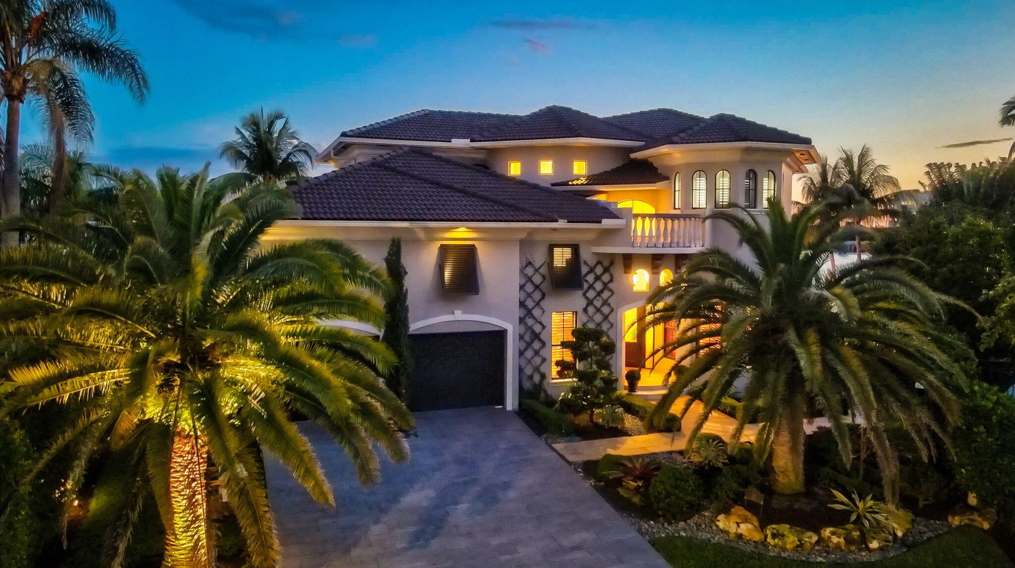 22 Eleuthera Drive Ocean Ridge, FL 33435 - Photo 84 of 92 Twilight Front Exterior
