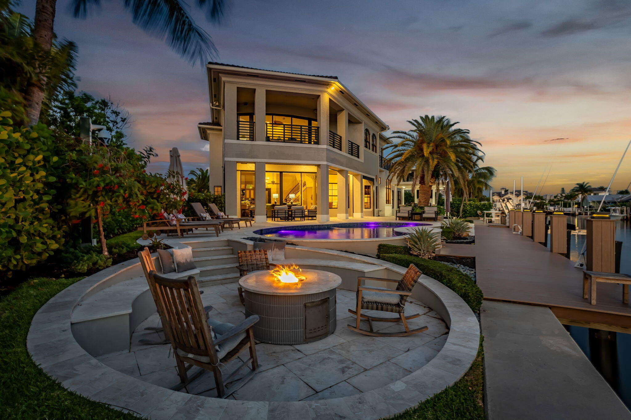 22 Eleuthera Drive Ocean Ridge, FL 33435 - Photo 86 of 92 Twilight Fire Pit