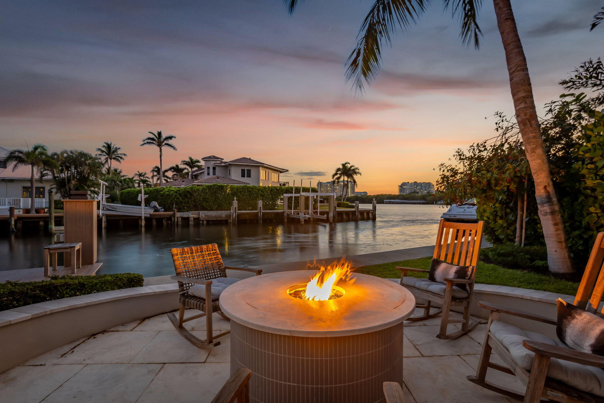 22 Eleuthera Drive Ocean Ridge, FL 33435 - Photo 88 of 92 Twilight Fire Pit