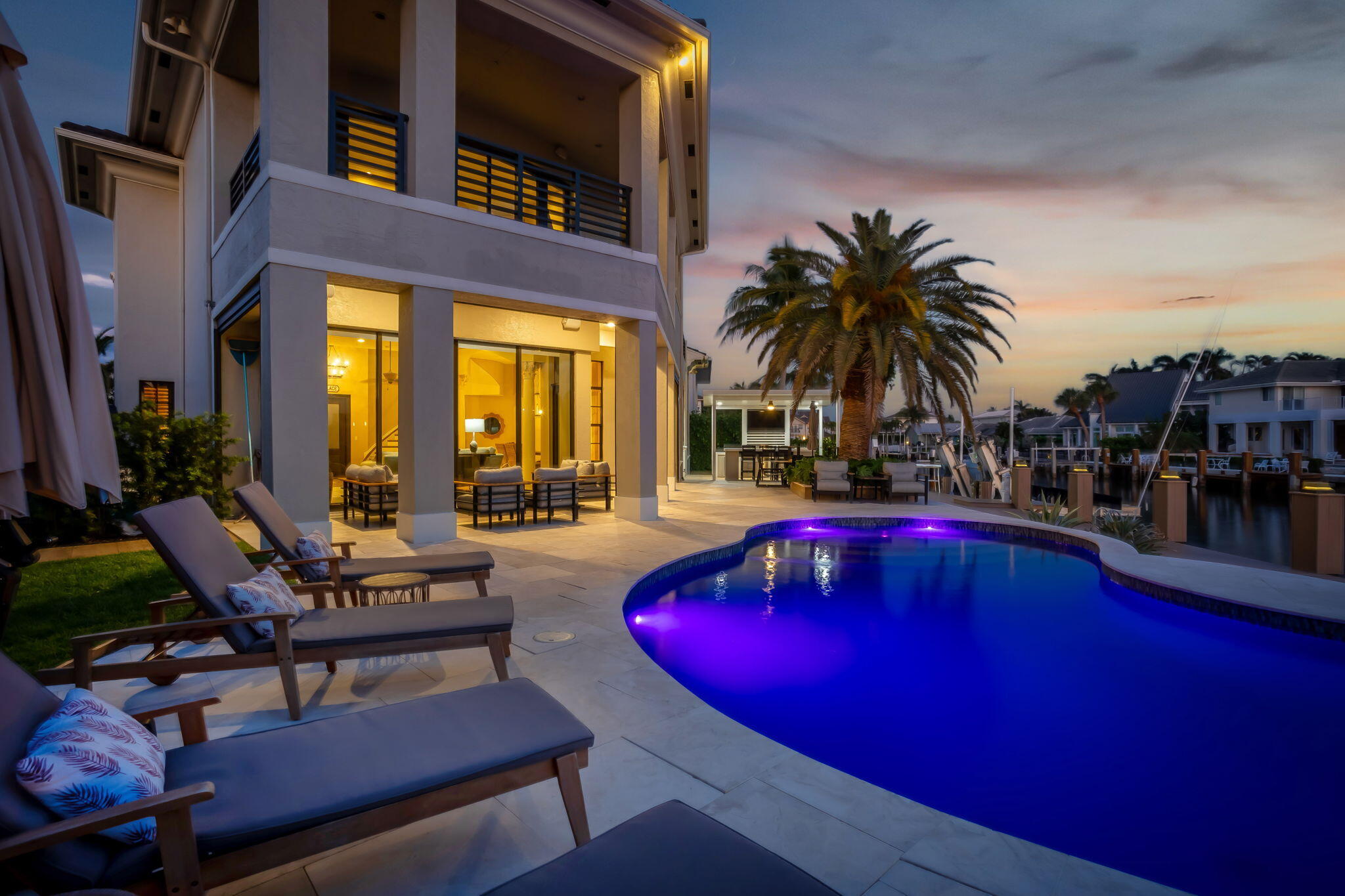 22 Eleuthera Drive Ocean Ridge, FL 33435 - Photo 89 of 92 Twilight Pool Area