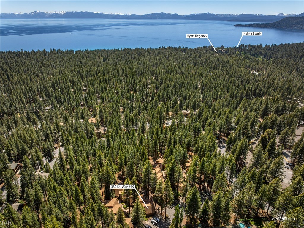 330 Ski Way, Unit 19 Incline Village, NV 89451 - Photo 23 of 40 Aerial Photo Towards Hyatt Resort & Beach