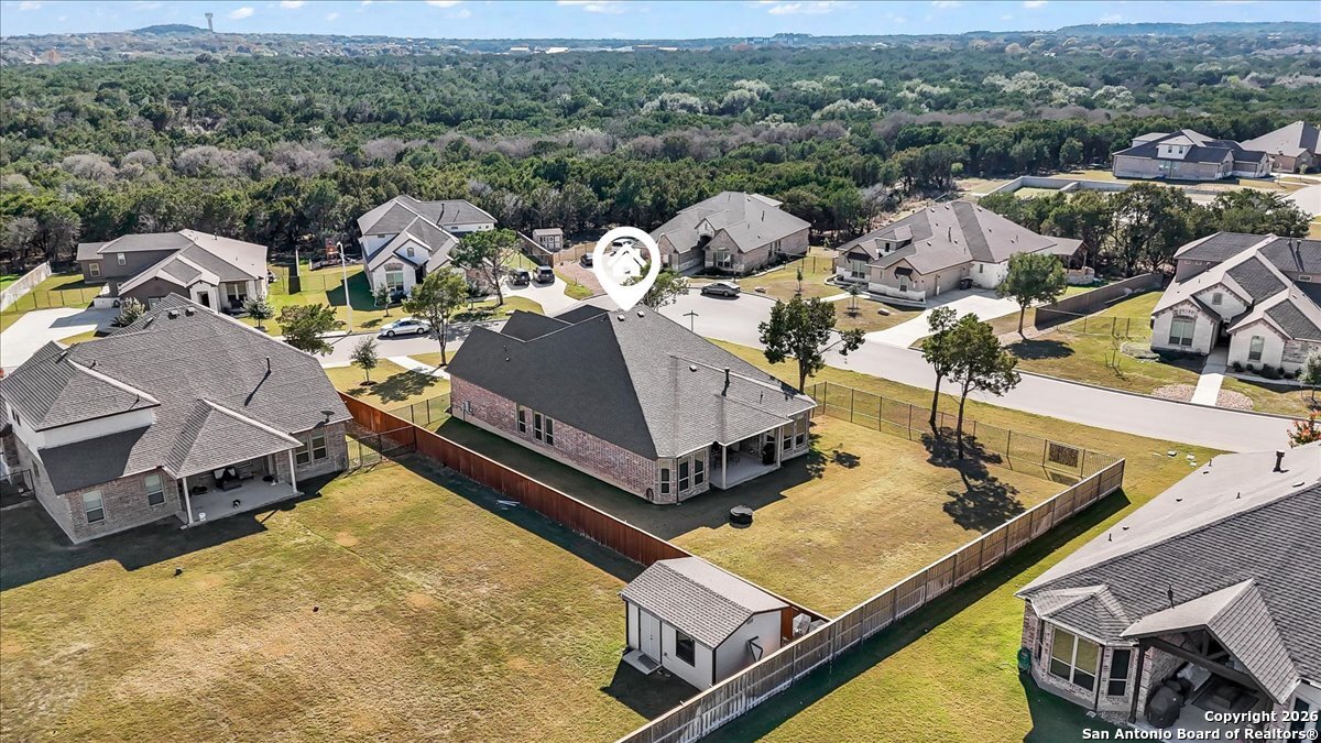 419 Heidelberg Road New Braunfels, TX 78132 - Photo 51 of 62 an aerial view of a house with a big yard