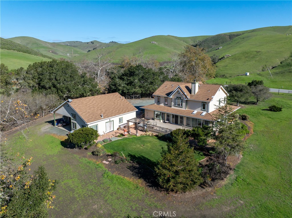 1155 Cayucos Creek Road Cayucos, CA 93430 - Photo 3 of 75 an aerial view of a house with mountain view