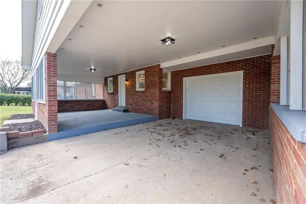 a view of a front door and porch