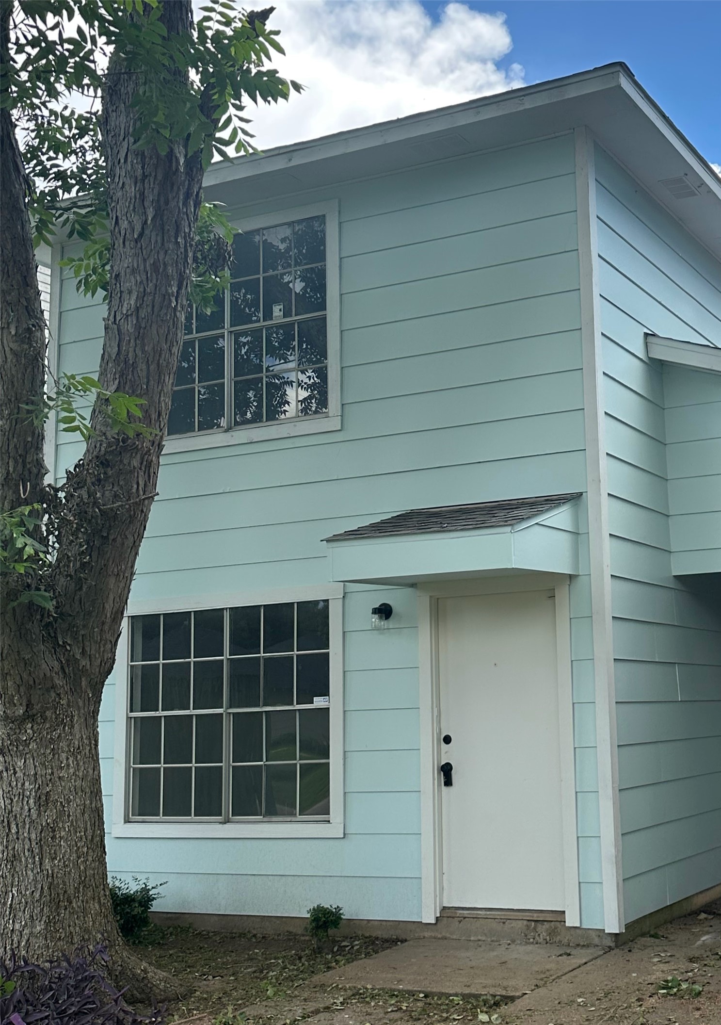 a front view of a house