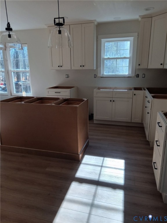 320 Vogel Road Cumberland, VA 23040 - Photo 6 of 20 Kitchen with white cabinetry, pendant lighting, da