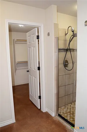 a view of a walk in closet