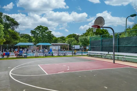 a view of a basketball court
