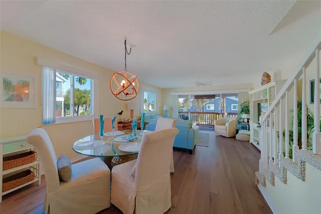 a view of a porch with furniture