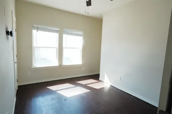 an empty room with a window