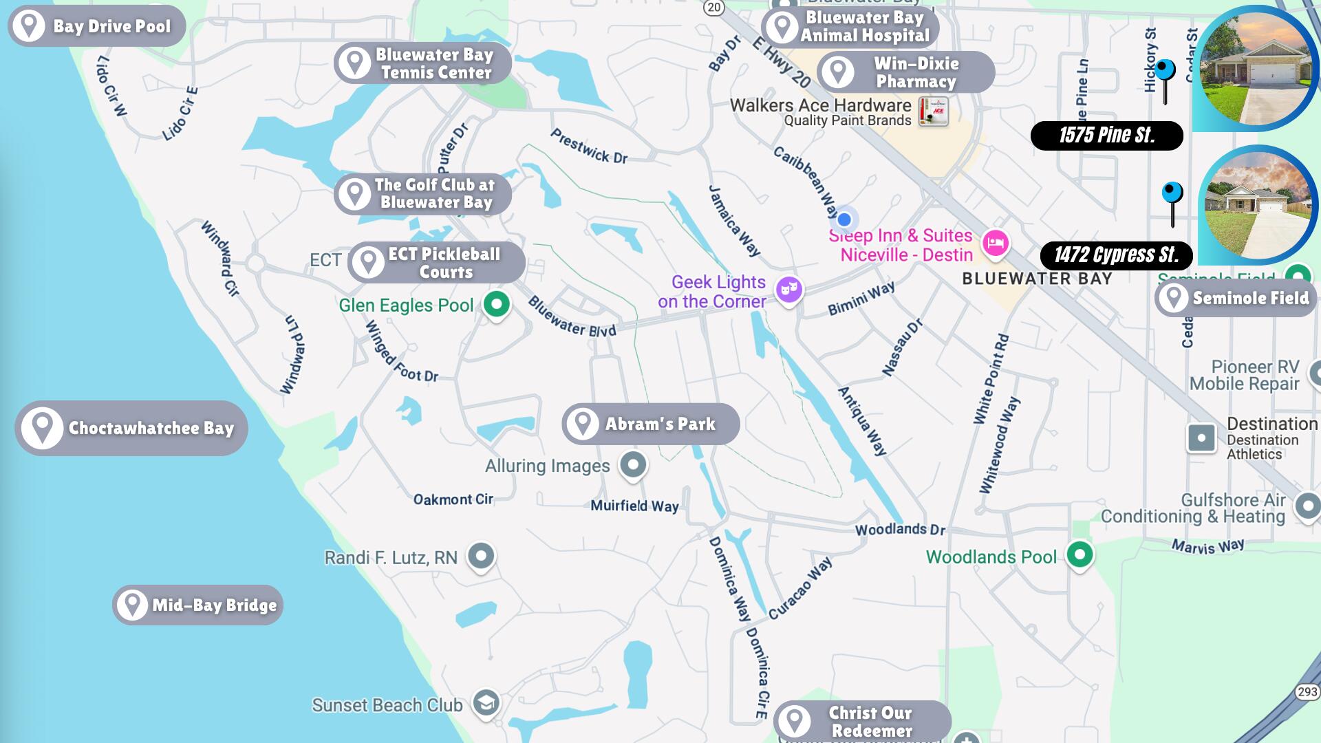 1575 Pine Street Niceville, FL 32578 - Photo 43 of 44 Map