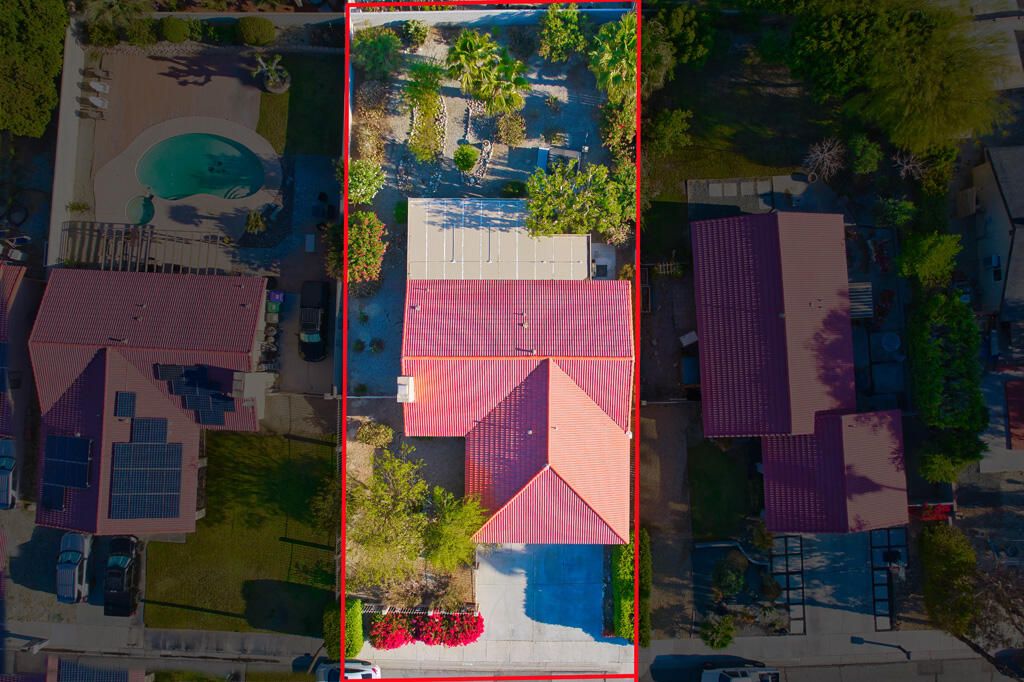 68110 Risueno Road Cathedral City, CA 92234 - Photo 33 of 33 aerial view of houses and roads