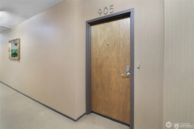 a view of an front door