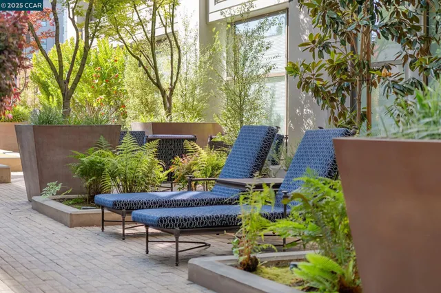 an outdoor view with patio