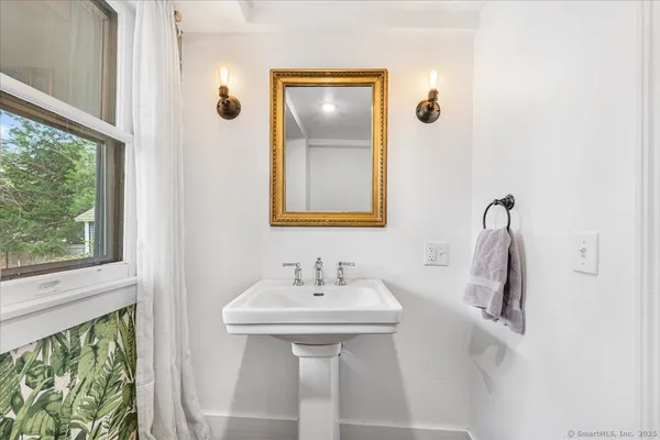 a very nice looking room with a large window