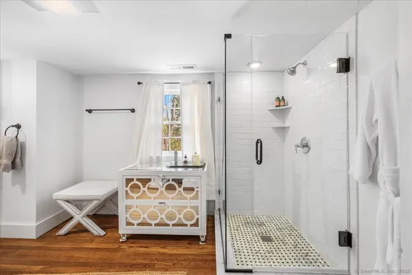 a view of outdoor space with swimming pool and trees