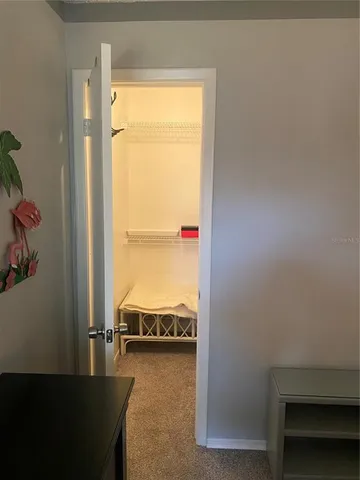 a living room with a large window