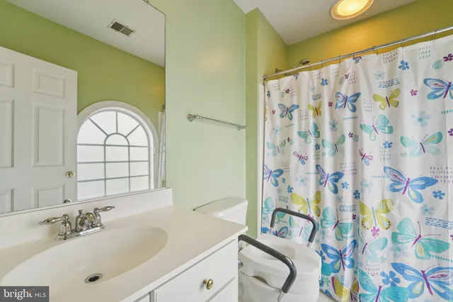 a bathroom with a sink a mirror a vanity and a bathtub