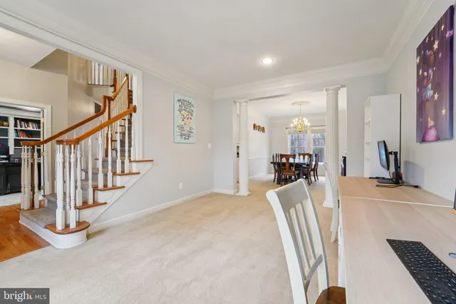 a view of a livingroom with furniture and a living room