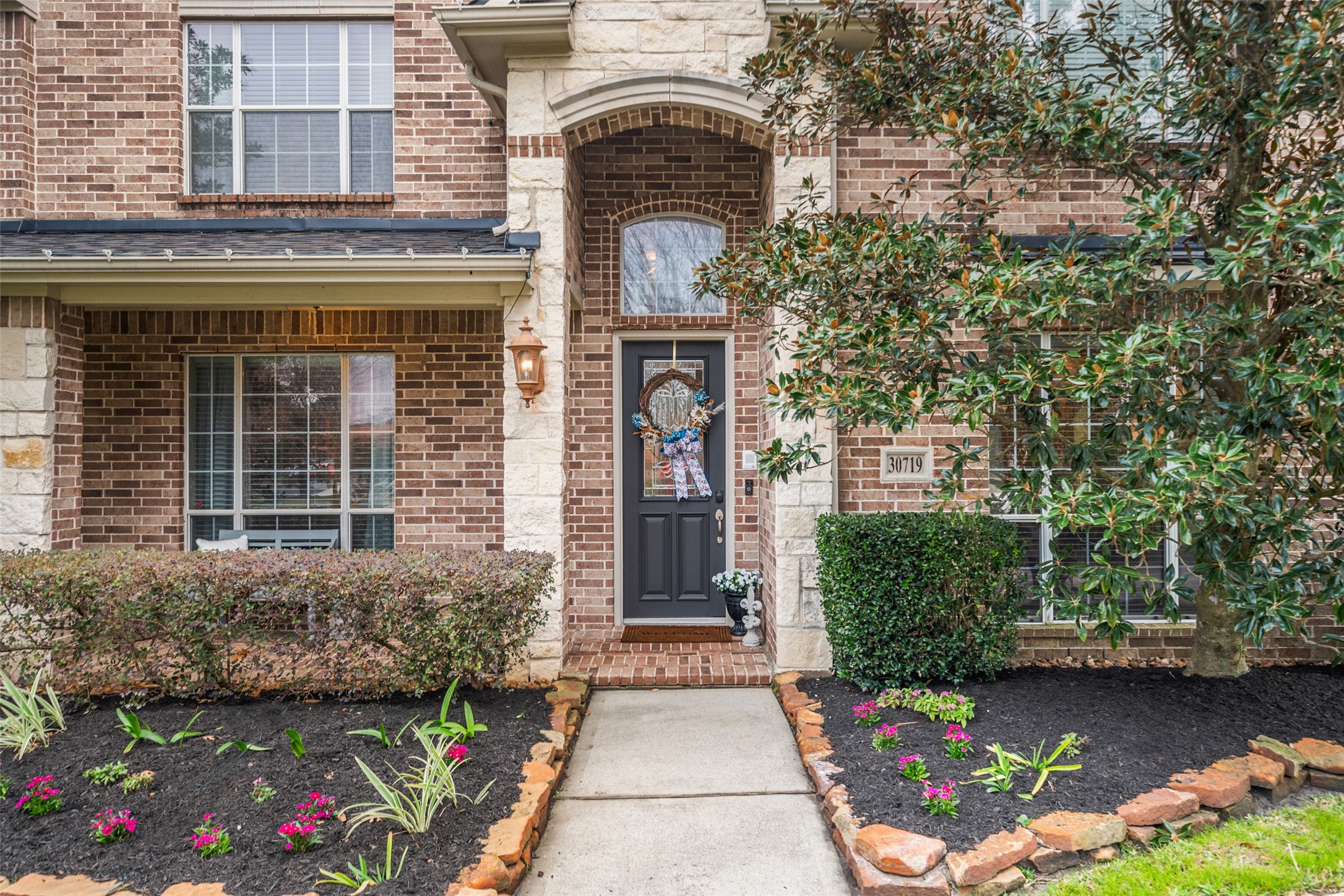 30719 Aldine Westfield Road Spring, TX 77386 - Photo 2 of 35 Covered Front Entry with Tall Front Door