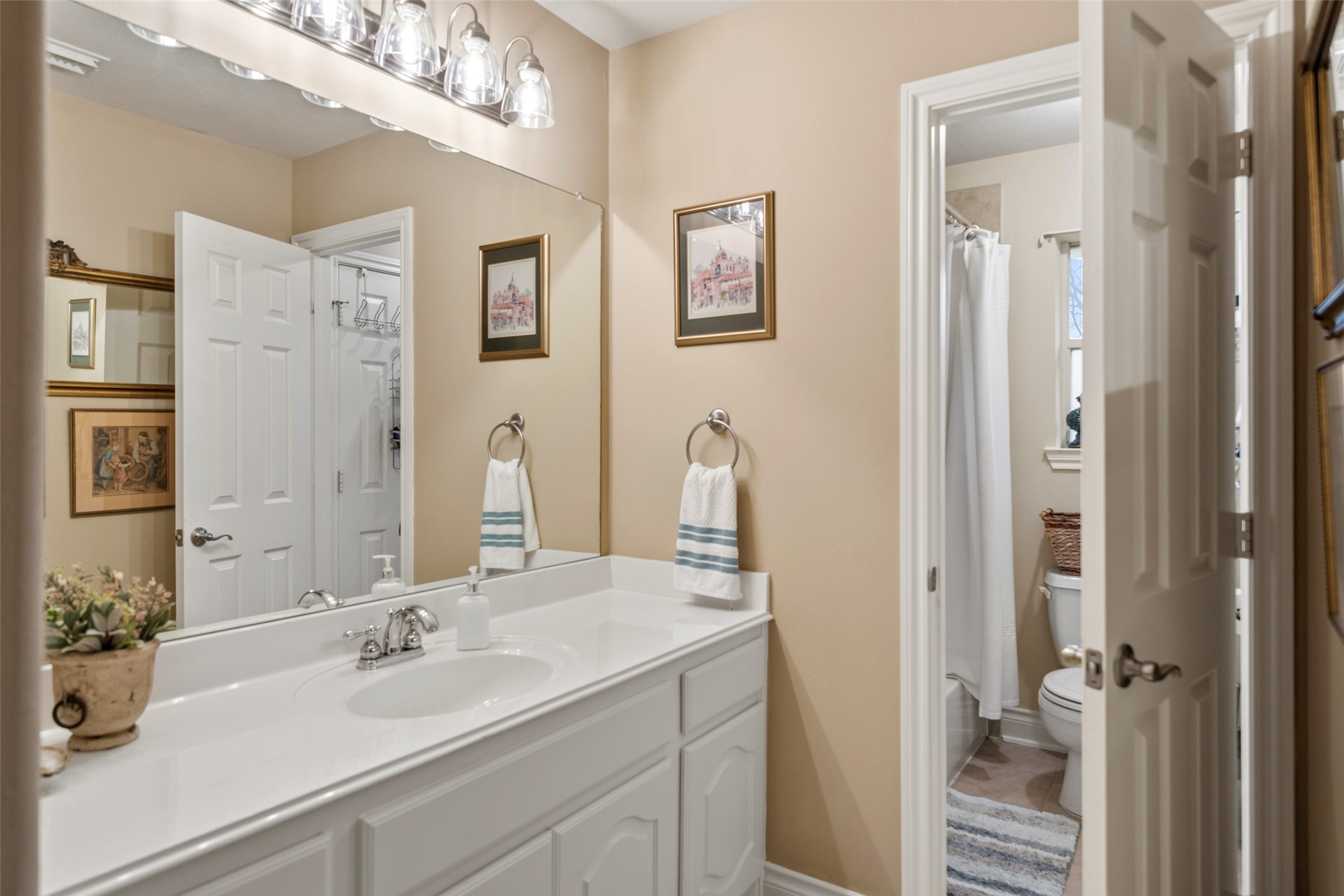 30719 Aldine Westfield Road Spring, TX 77386 - Photo 31 of 35 Hollywood Bathroom Between Bedrooms #4 and #5