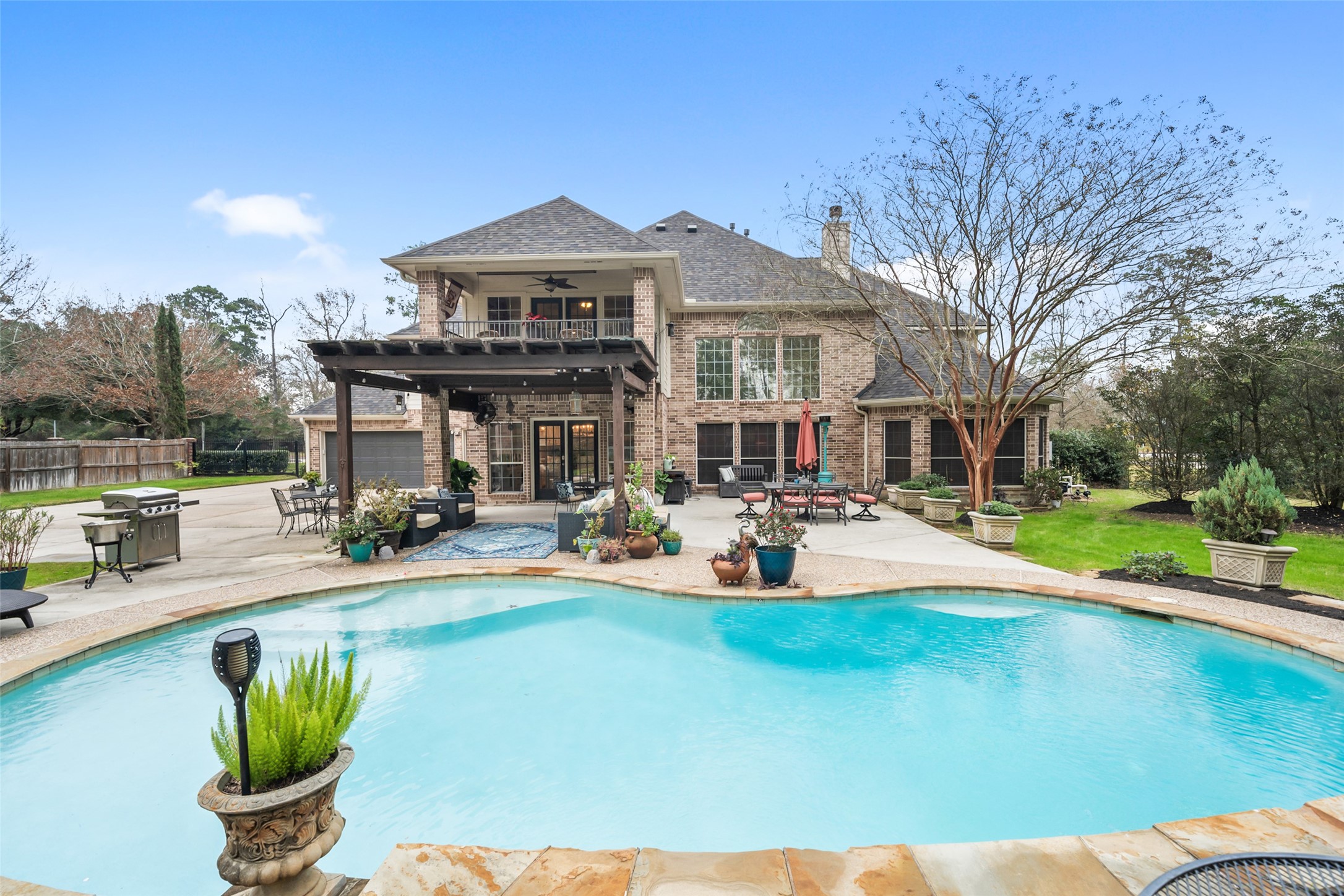 30719 Aldine Westfield Road Spring, TX 77386 - Photo 33 of 35 Large Backyard Patio with Pool Perfect for Entertaining