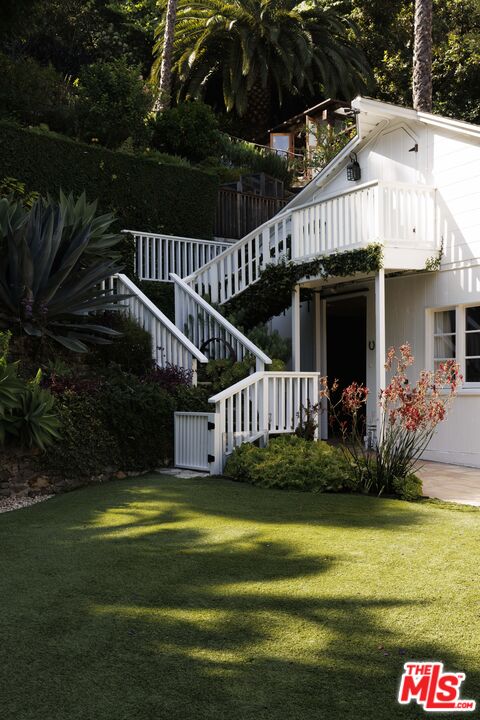 659 East Channel Road Santa Monica, CA 90402 - Photo 18 of 22 a view of swimming pool having outdoor seating