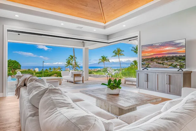 a living room filled with furniture