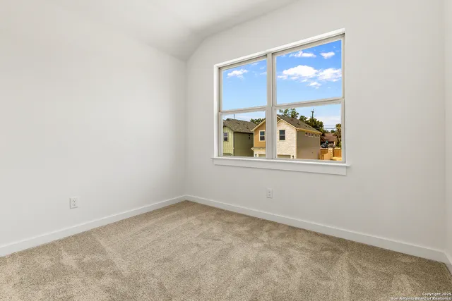 a view of a hallway with workspace