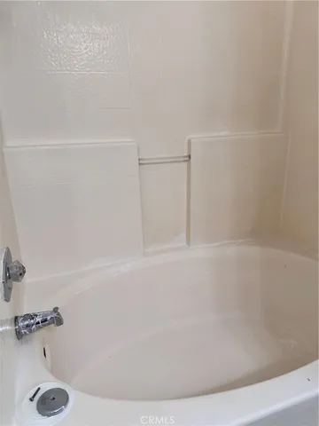 a close up of a bathtub