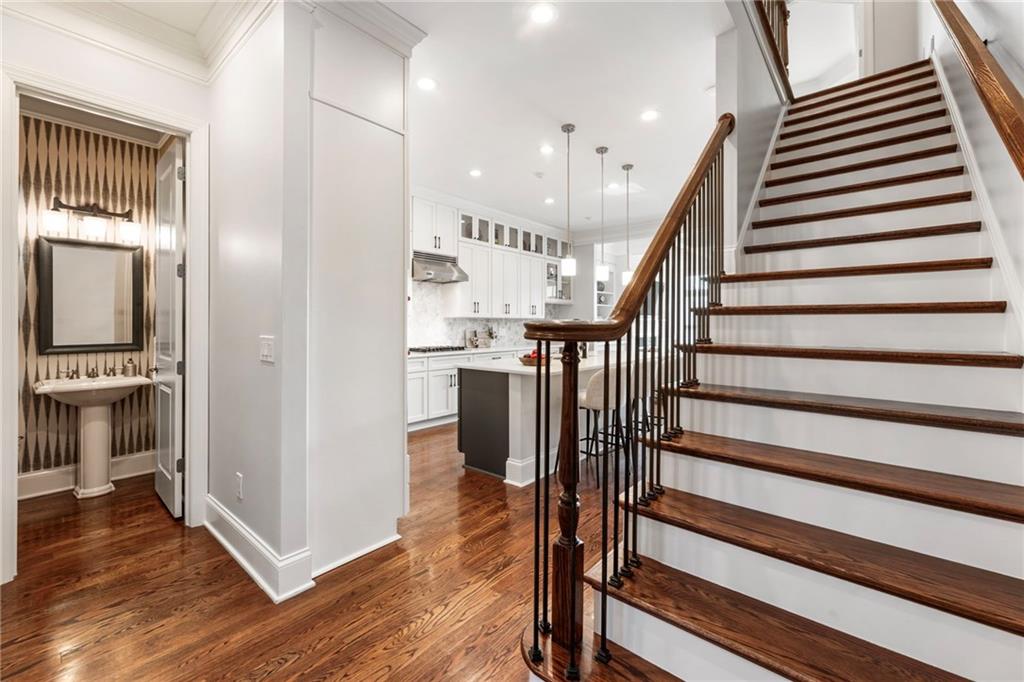 3611 Habersham Road Northwest Atlanta, GA 30305 - Photo 24 of 44 a view of entryway and hall with wooden floor