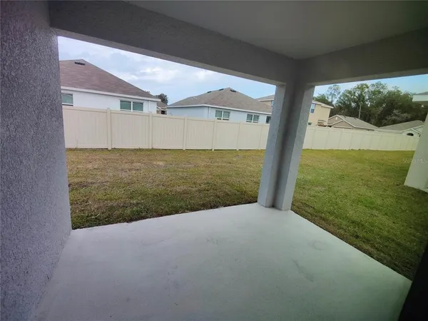 a view of an outdoor space and tv