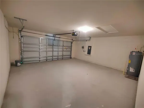 a view of a garage