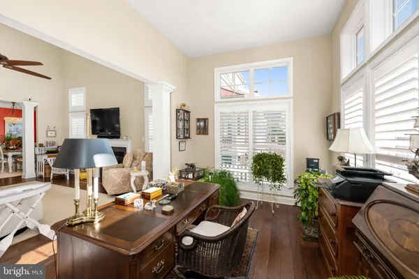 a view of livingroom with furniture and wooden floor