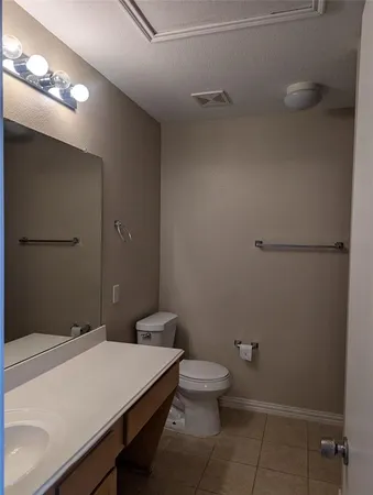 a bathroom with a sink a toilet and vanity