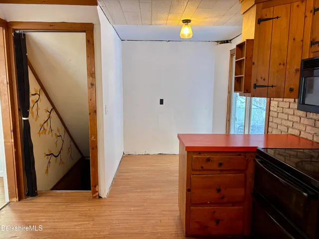 a view of a hallway with entryway